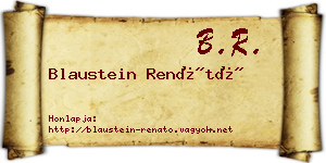 Blaustein Renátó névjegykártya